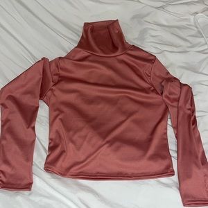 pink fancy turtleneck